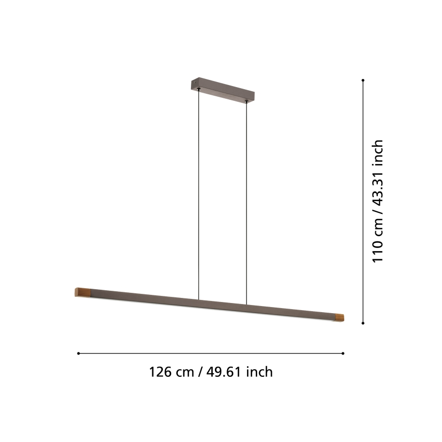 Eglo - Candeeiro suspenso LED com regulação LED/22W/230V 3000K