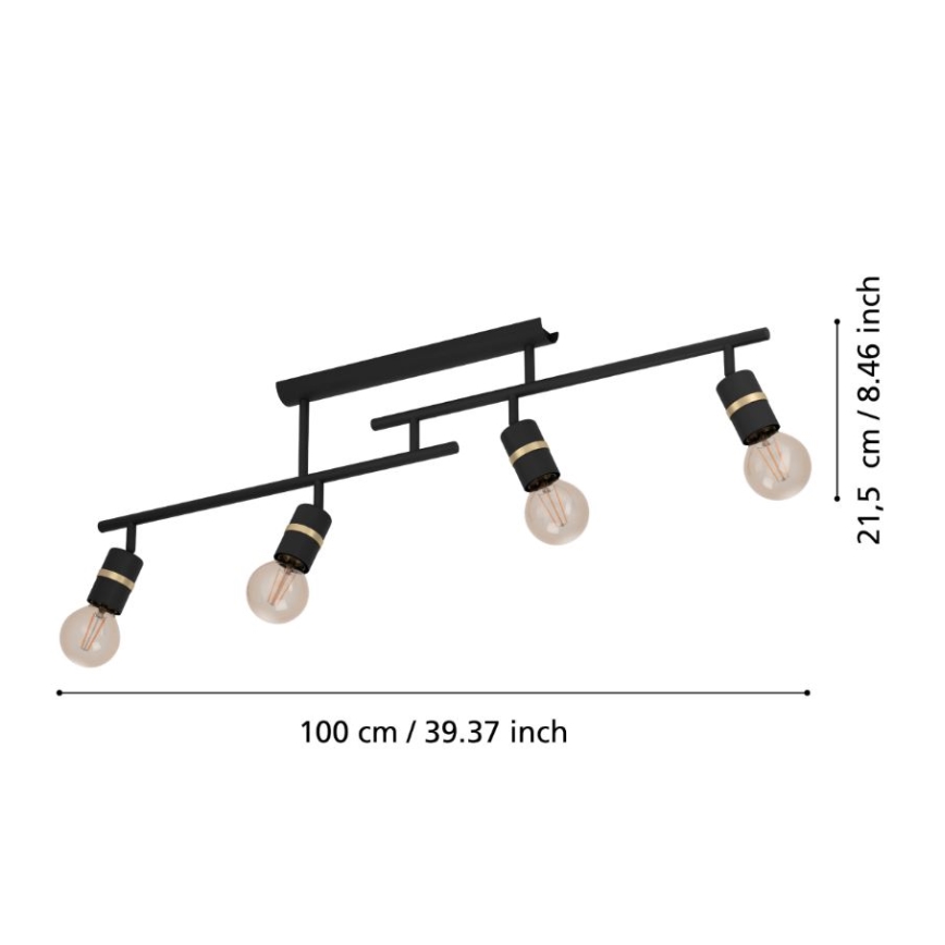 Eglo - Candelabro integrado 4xE27/10W/230V