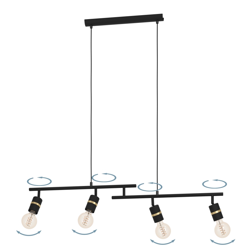 Eglo - Candelabro suspenso 4xE27/10W/230V