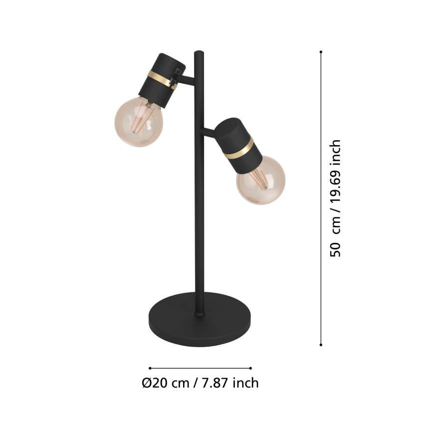 Eglo - Candeeiro de mesa 2xE27/10W/230V