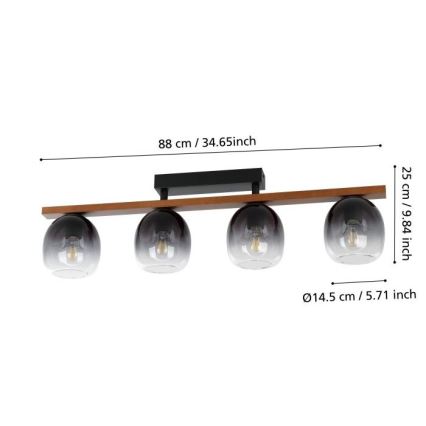 Eglo - Candelabro integrado 4xE27/40W/230V