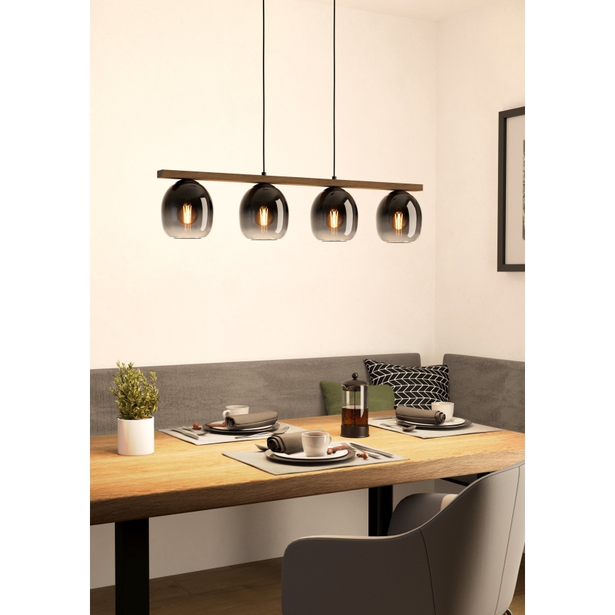 Eglo - Candelabro suspenso 4xE27/40W/230V