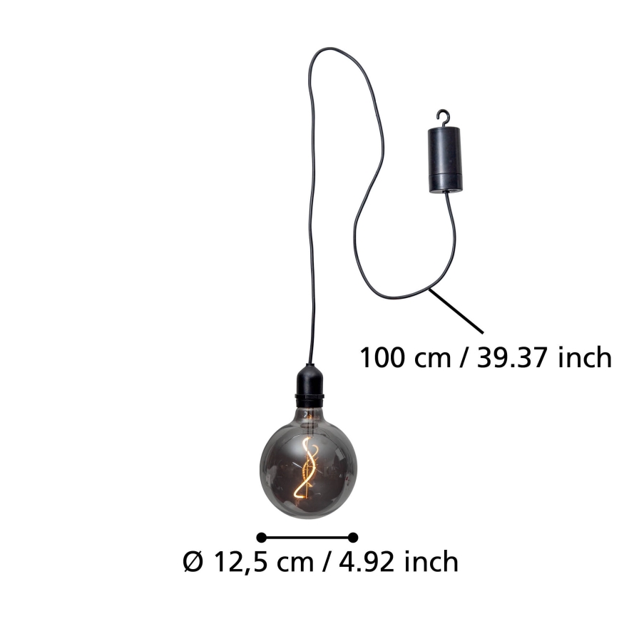 Eglo - Iluminação suspensa exterior LED LED/0,06W/6V IP44 cinzenta