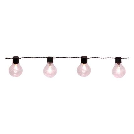Eglo - Corrente decorativa exterior LED 16xLED/0,064W/24V IP44 preta