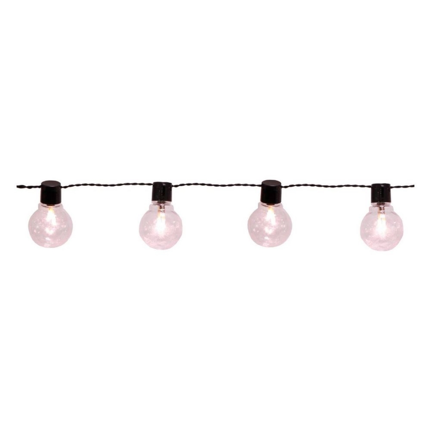 Eglo - Corrente decorativa exterior LED 16xLED/0,064W/24V IP44 preta