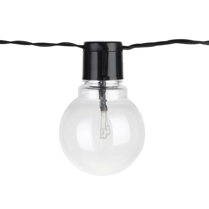 Eglo - Corrente decorativa exterior LED 16xLED/0,064W/24V IP44 preta