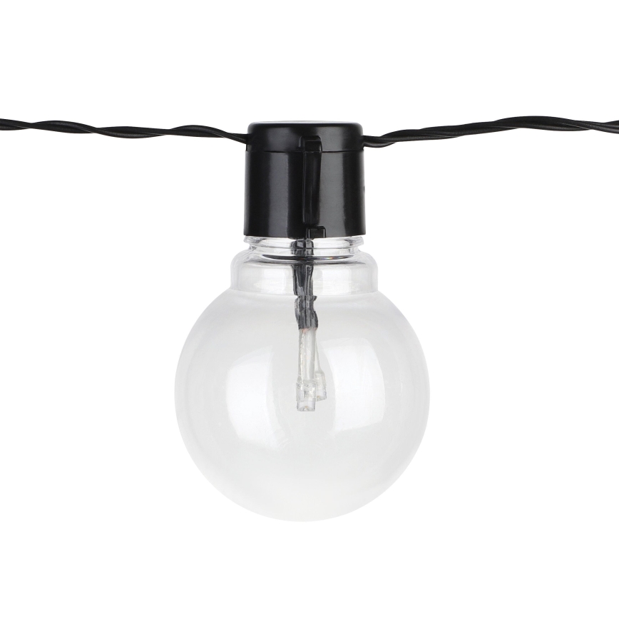 Eglo - Corrente decorativa exterior LED 16xLED/0,064W/24V IP44 preta