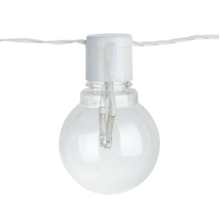 Eglo - Corrente decorativa exterior LED 16xLED/0,064W/24V IP44 branco