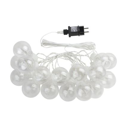 Eglo - Corrente decorativa exterior LED 16xLED/0,064W/24V IP44 branco