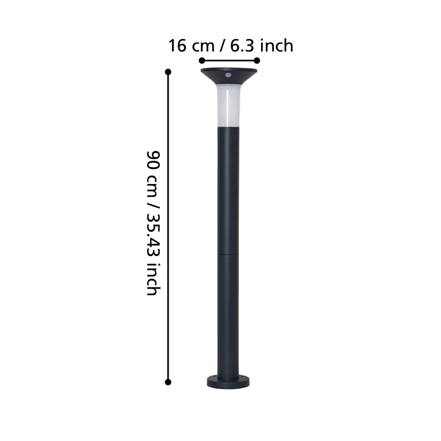 Eglo - Candeeiro solar exterior LED com sensor 6xLED/0,03W/3,7V IP44