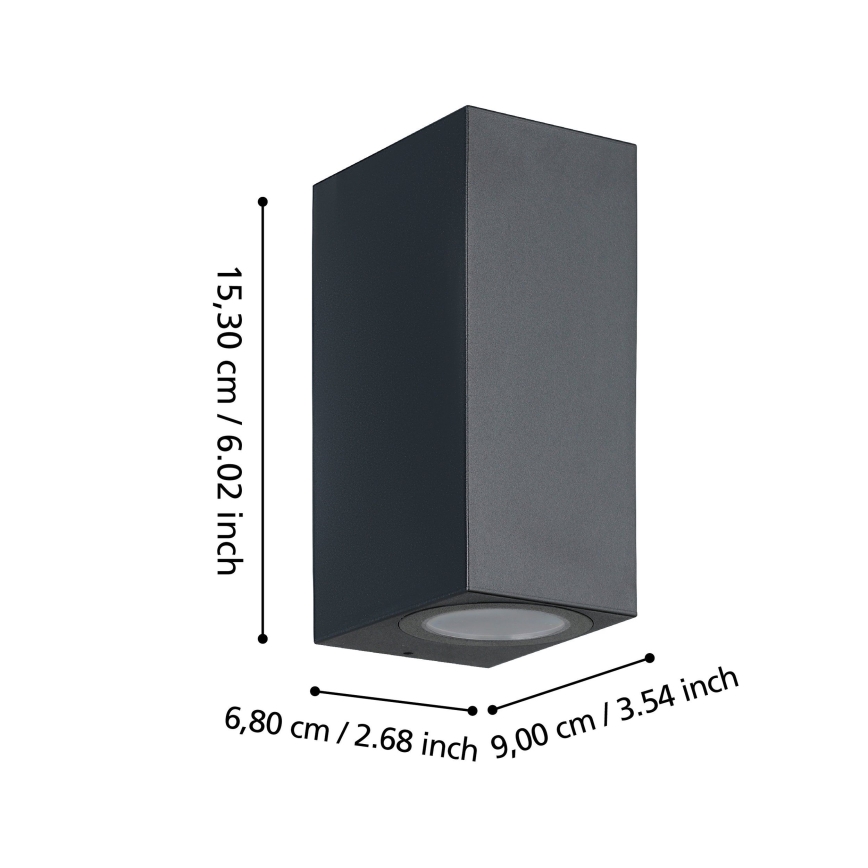 Eglo - Iluminação de parede exterior LED 2xGU10/4,6W/230V IP44