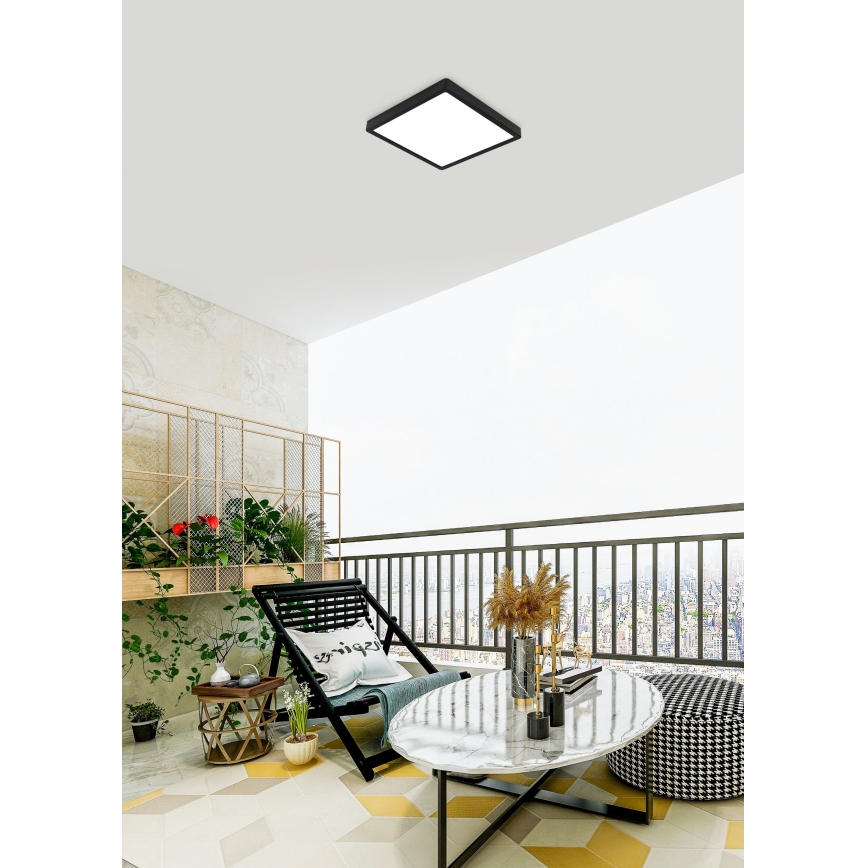 Eglo - Iluminação de teto exterior LED LED/20,5W/230V IP44 preto