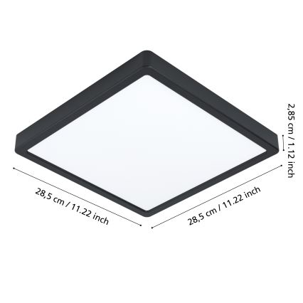 Eglo - Iluminação de teto exterior LED LED/20,5W/230V IP44 preto