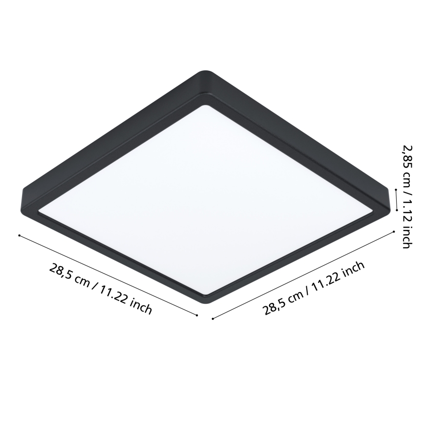 Eglo - Iluminação de teto exterior LED LED/20,5W/230V IP44 preto