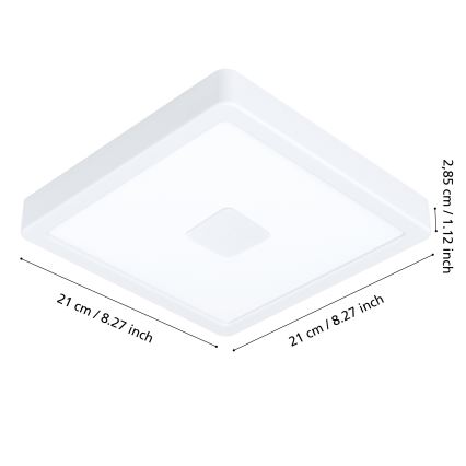 Eglo - Iluminação de teto exterior LED LED/17W/230V IP44 branco