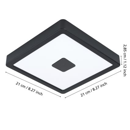 Eglo - Iluminação de teto exterior LED LED/17W/230V IP44 preto