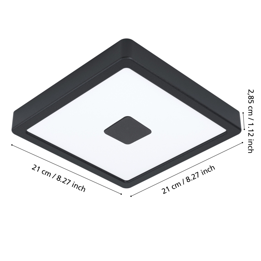Eglo - Iluminação de teto exterior LED LED/17W/230V IP44 preto