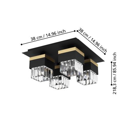 Eglo - Iluminação de teto 4xE14/40W/230V