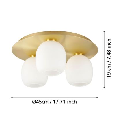 Eglo - Iluminação de teto 3xE27/40W/230V