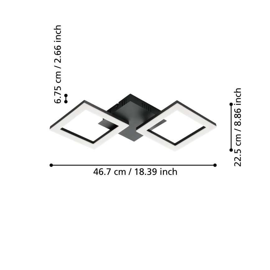 Eglo - Iluminação de teto LED com regulação LED/15,5W/230V