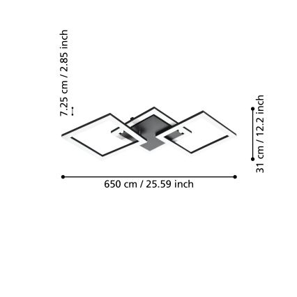 Eglo - Iluminação de teto LED com regulação LED/32,4W/230V