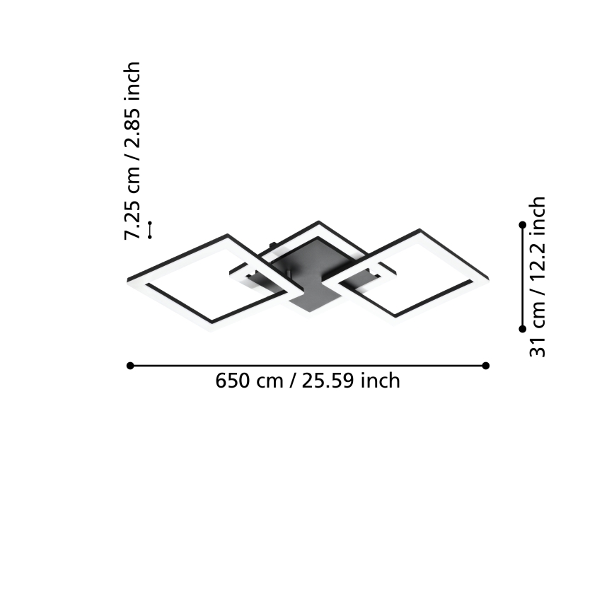 Eglo - Iluminação de teto LED com regulação LED/32,4W/230V