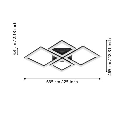 Eglo - Iluminação de teto LED com regulação LED/42W/230V