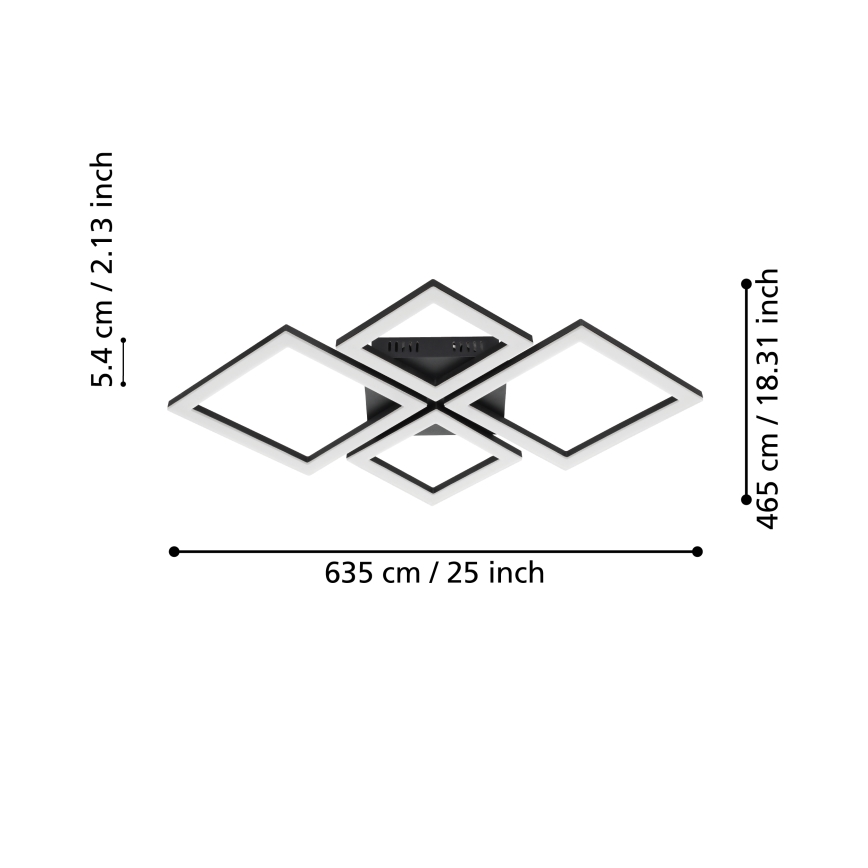 Eglo - Iluminação de teto LED com regulação LED/42W/230V