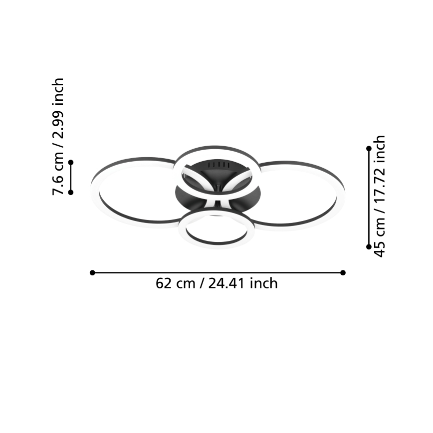 Eglo - Iluminação de teto LED com regulação LED/41W/230V