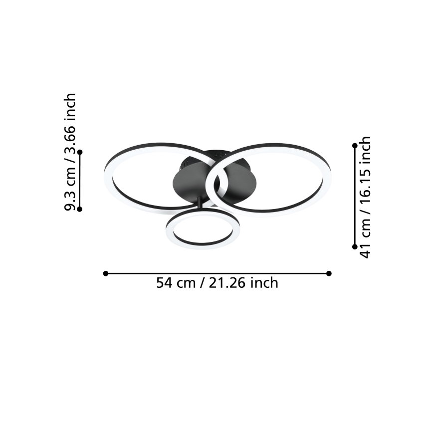 Eglo - Iluminação de teto LED com regulação LED/33W/230V