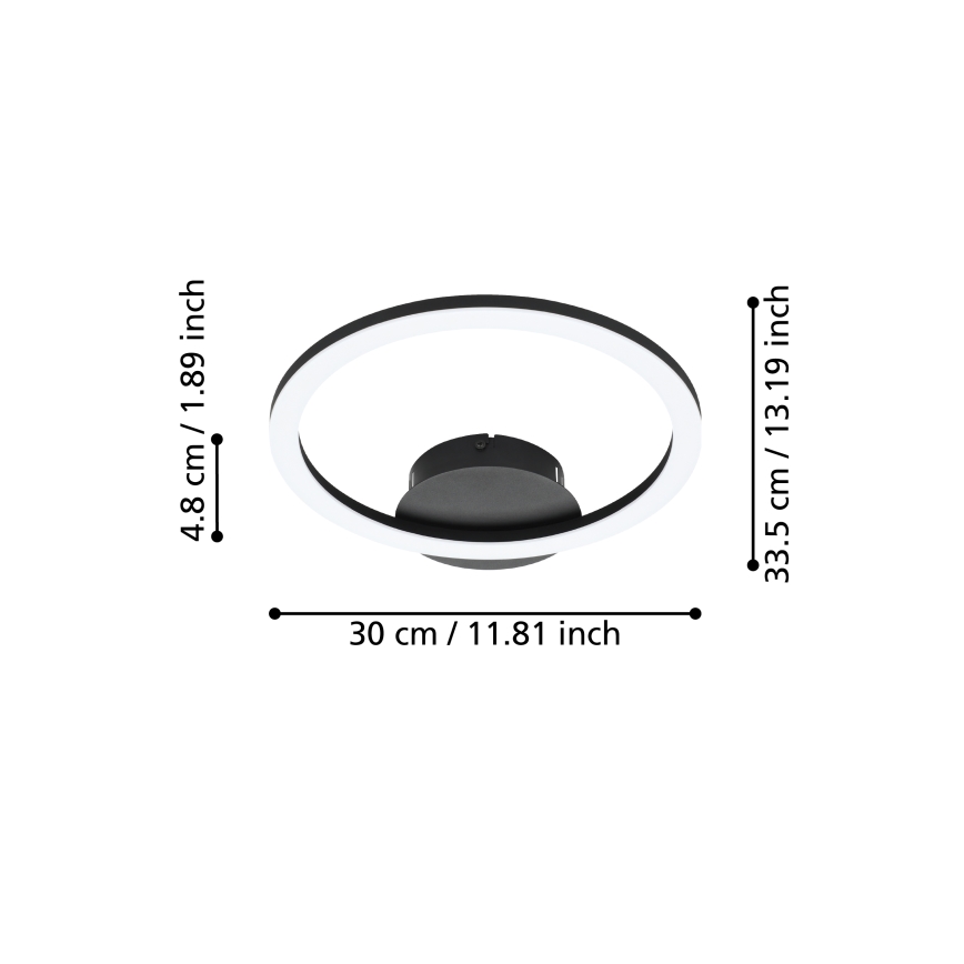Eglo - Iluminação de teto LED com regulação LED/15W/230V