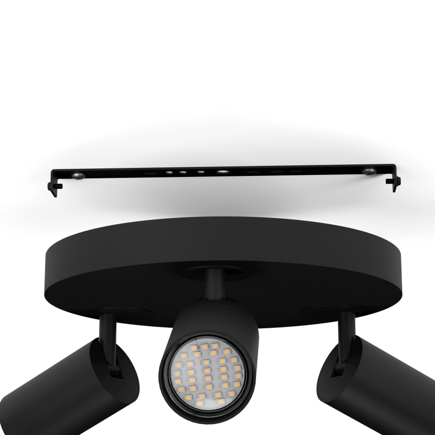 Eglo - Foco LED RGBW com regulação 3xGU10/4,9W/230V preto