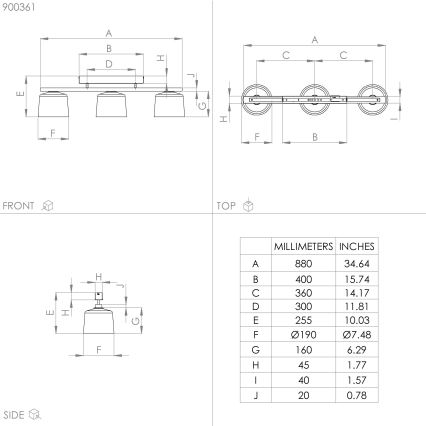 Eglo - Candelabro integrado 3xE27/40W/230V