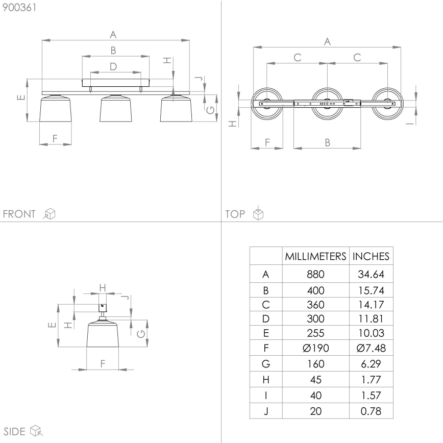 Eglo - Candelabro integrado 3xE27/40W/230V