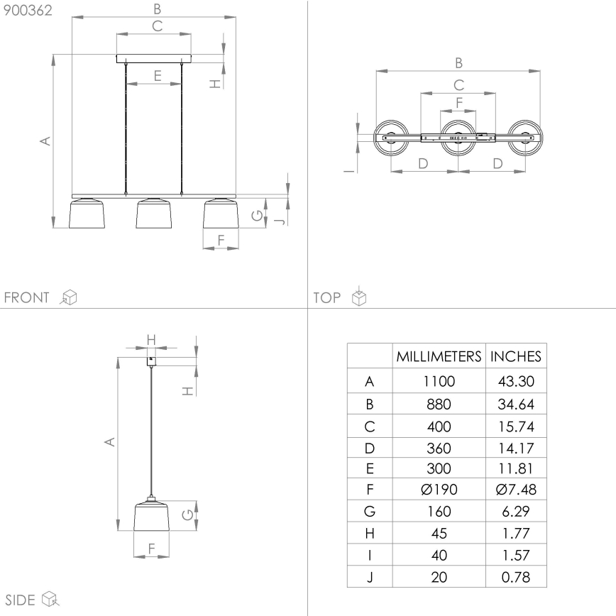 Eglo - Candelabro suspenso 3xE27/40W/230V