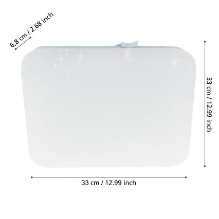 Eglo - Iluminação de teto de casa de banho LED LED/14,6W/230V IP44