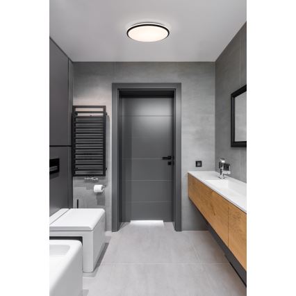 Eglo - Iluminação de teto de casa de banho LED LED/15,6W/230V IP44 preto