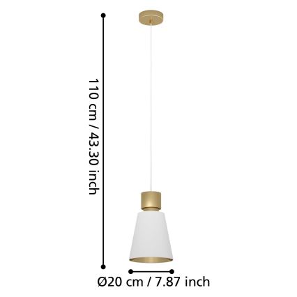 Eglo - Candelabro suspenso 1xE27/40W/230V