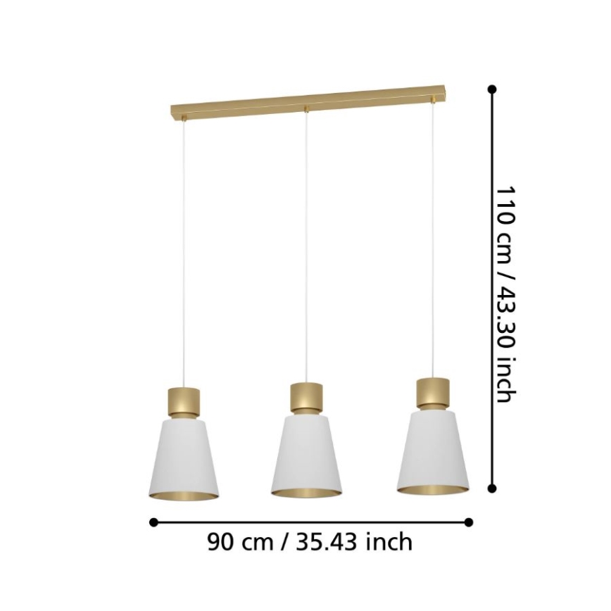 Eglo - Candelabro suspenso 3xE27/40W/230V