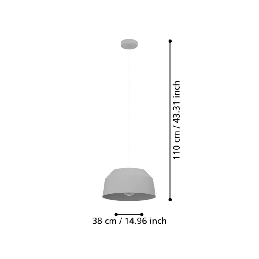 Eglo - Candelabro suspenso 1xE27/40W/230V diâmetro 38 cm
