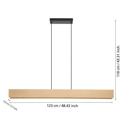 Eglo - Candeeiro suspenso LED RGBW com regulação LED/35W/230V 2700-6500K