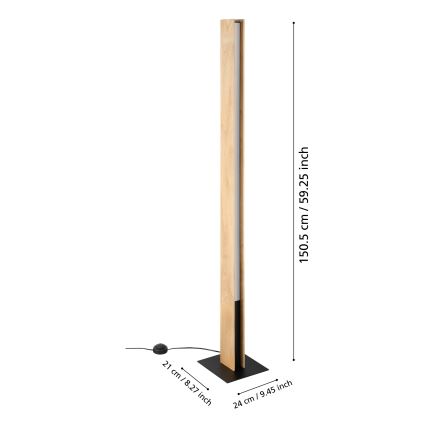 Eglo - Candeeiro de chão LED RGBW com regulação LED/35W/230V 2700-6500K