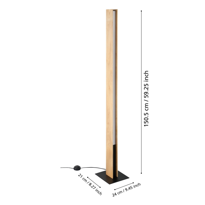 Eglo - Candeeiro de chão LED RGBW com regulação LED/35W/230V 2700-6500K