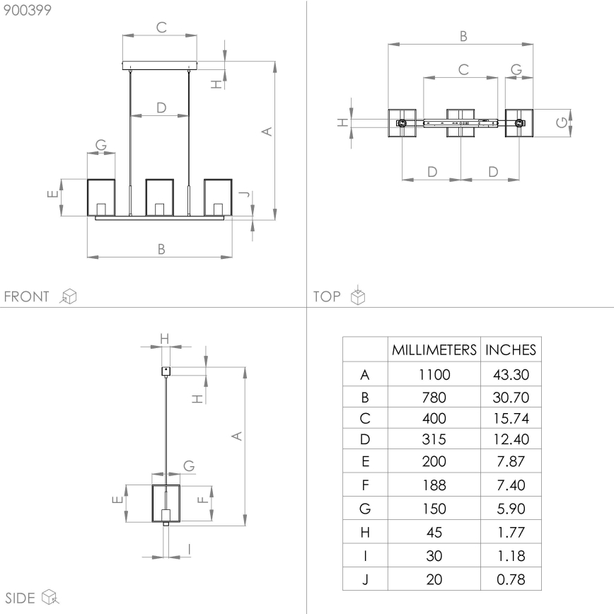 Eglo - Candelabro suspenso 3xE27/40W/230V