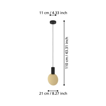 Eglo - Candeeiro suspenso LED 1xGU10/4,5W/230V 3000K