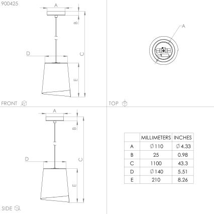 Eglo - Candelabro suspenso 1xE27/40W/230V