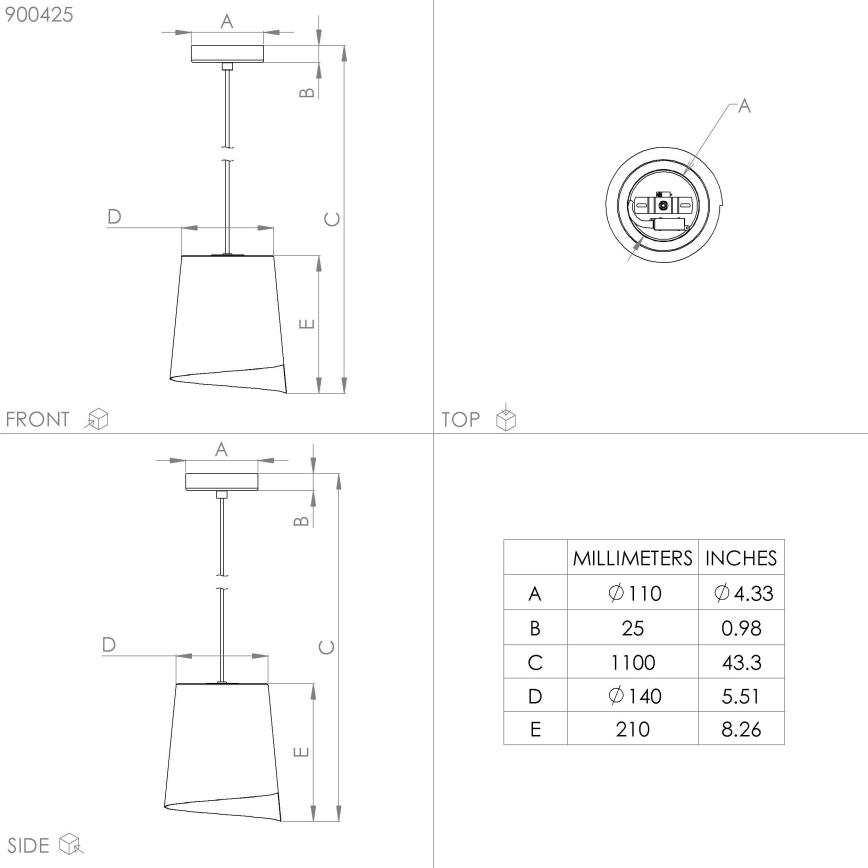 Eglo - Candelabro suspenso 1xE27/40W/230V