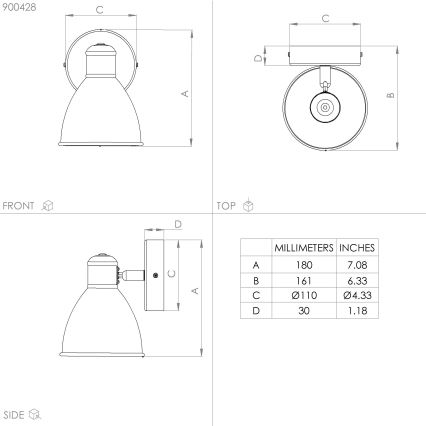Eglo - Iluminação de parede exterior LED 1xGU10/3W/230V IP44