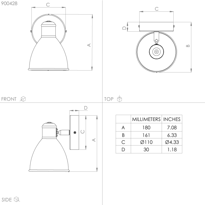 Eglo - Iluminação de parede exterior LED 1xGU10/3W/230V IP44