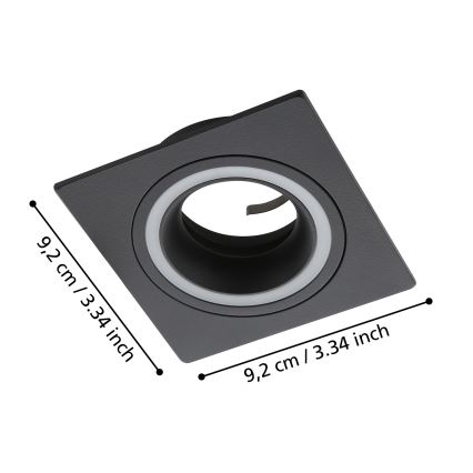 Eglo - Iluminação embutida 1xGU10/35W/230V antracite